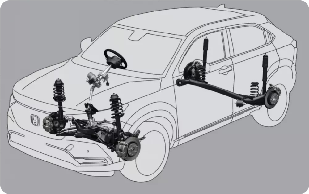 MacPherson Strut & H-Shape Beam Suspension