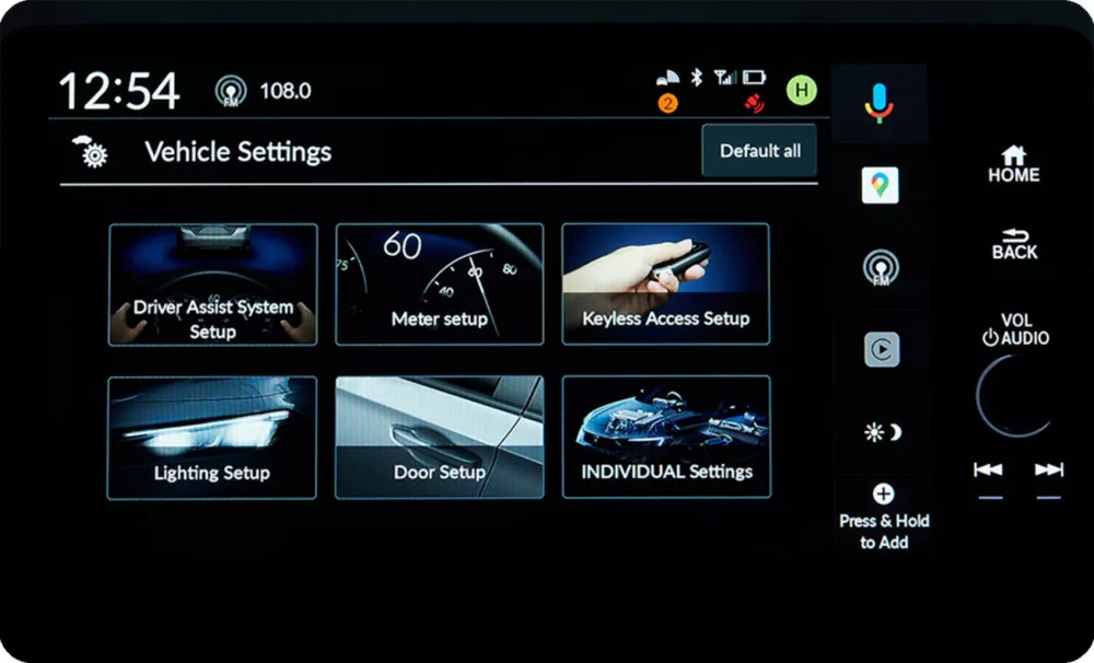 Vehicle Setting