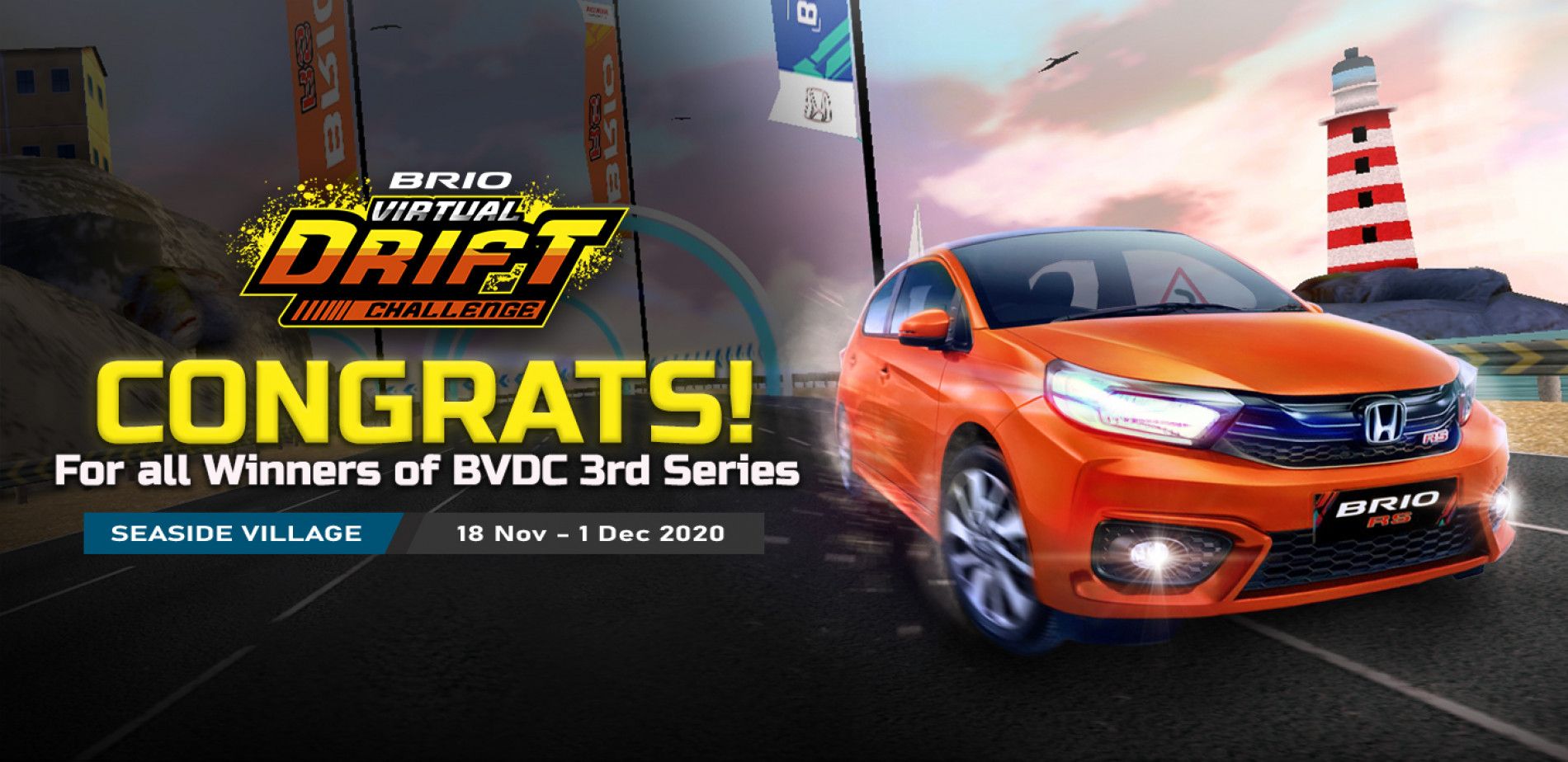 Kompetisi Brio Virtual Drift Challenge Usai Digelar, Lebih dari 8.000 Peserta Ambil Bagian